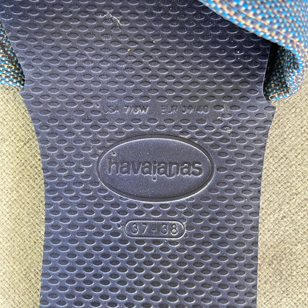 Havaianas Navy Sandals with Textured Strap